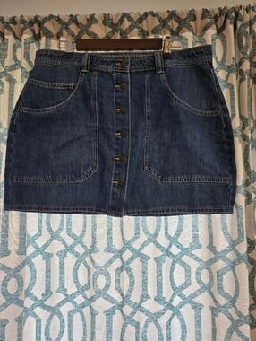 Old Navy Button Down Jean Skirt Size 14
